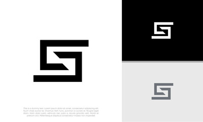 Initials S logo design. Initial Letter Logo. Innovative high tech logo template.	