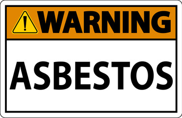 Obraz premium Asbestos Warning Signs Asbestos Hazard Area Authorized Personnel Only