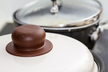 Fototapeta premium Cooking Pots Tops or Lids
