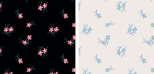 Fototapeta na wymiar small floral pattern design can be used for wallpaper, bedding, nursery decor and clothing design
