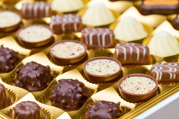Box of chocolate pralines