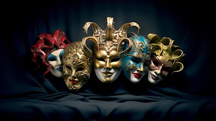 Poster Im Rahmen venetian carnival mask wallpaper italian costume festival © Volodymyr