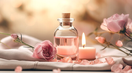 spa still life with candles and flowers relaxation decoration wallpaper