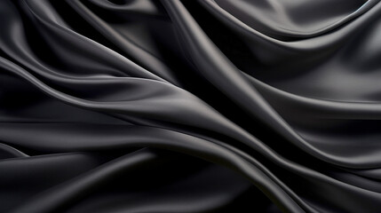 Obraz premium black silk background wallpaper satin texture luxury