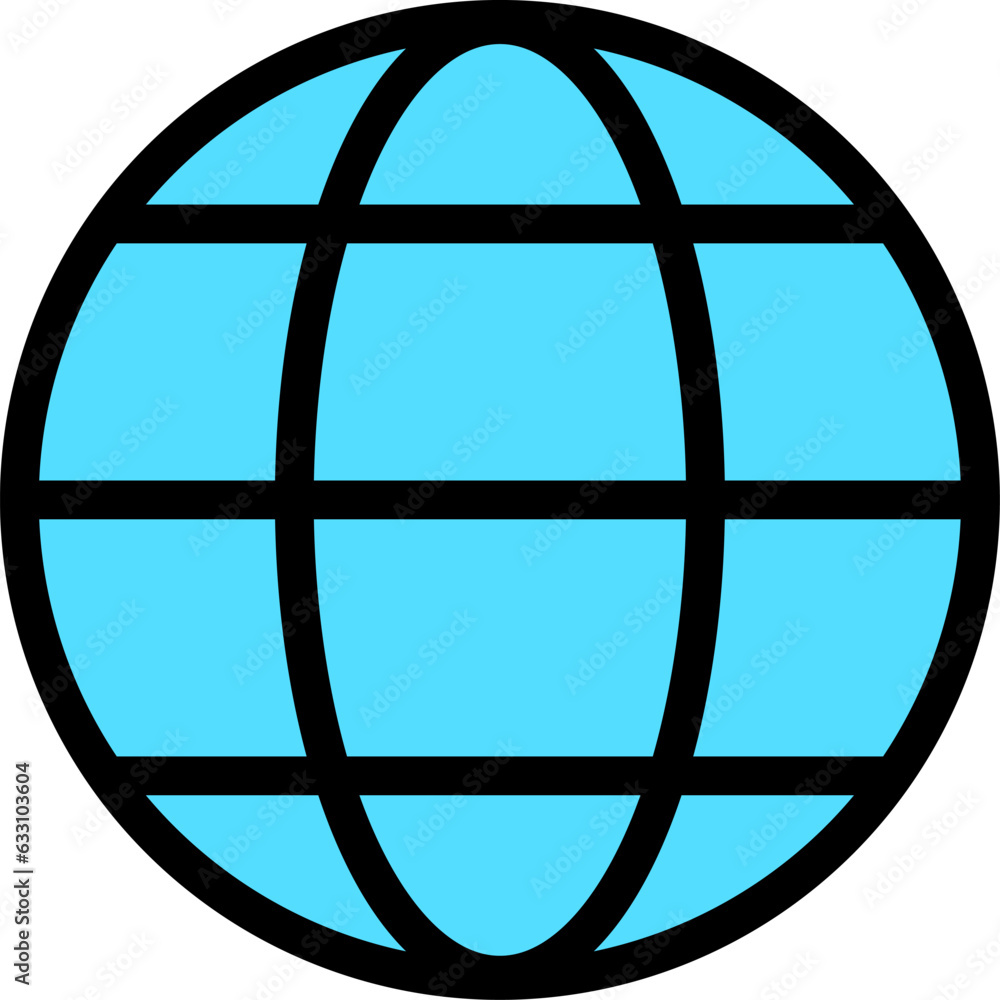 Poster blue world globe earth web net map and location sign icon. vector image.