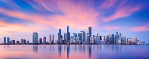 Foto auf Acrylglas the skyline of miami during sunset © frank peters