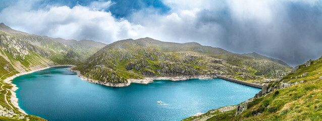 Tessin, Schweiz: Panorama des Lago della Sella