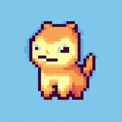 Obraz premium a cute pixle cat,please take good care of it