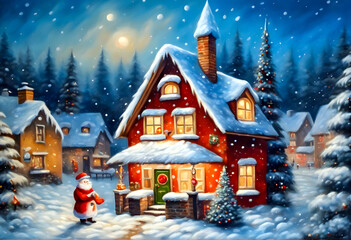 weihnachtliche Stimmung rund um den Weihnachtsbaum, Gen AI