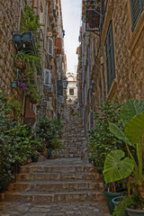 Fototapeta na wymiar Dubrovnik old town streets