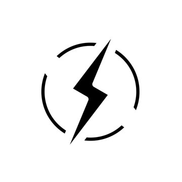 Lightning icon,a thunder strike flat vector illustration,energy symbol logo isolated on a white background.