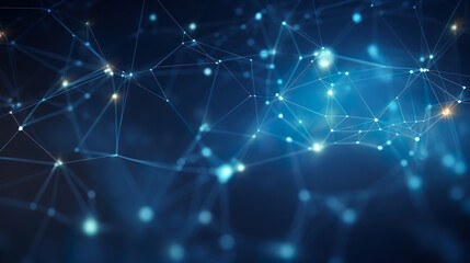 Fototapeta premium Abstract technology background with connection lines and dots. Network concept. 
