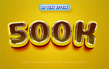 500k subscriber celebration text effect