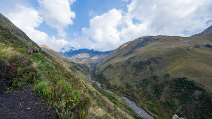 Fototapeta na wymiar Laguna Amarilla, Altar Volcano, Sangay National Park, Ecuador 