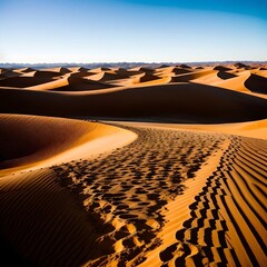 sunrise over desert sand dunes