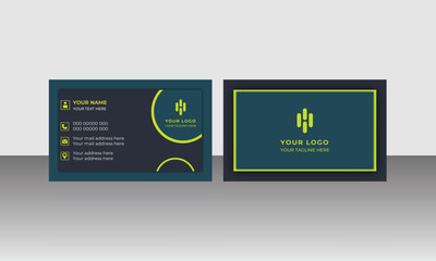 Black and red modern creative business card and simple clean template vector design