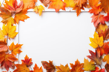 Naklejka na ściany i meble Frame of autumn with copy space