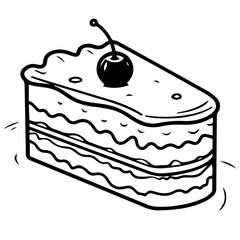 birthday cake outline drawing