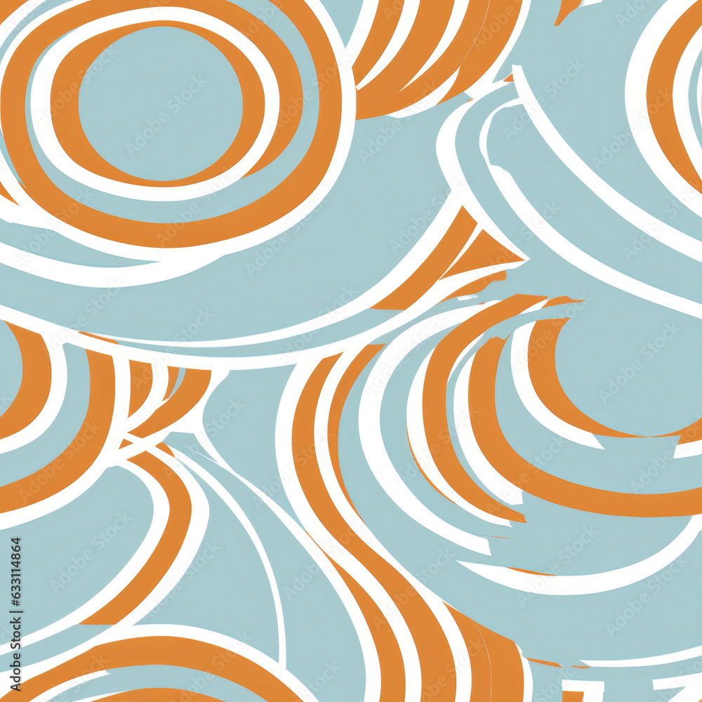 Poster Intricate colorful background with mix of shapes and colors - Generative AI