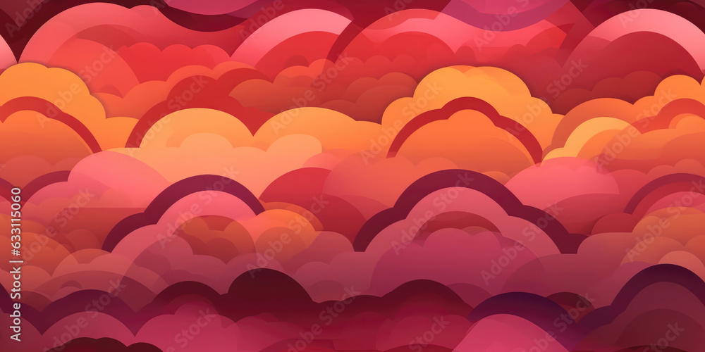 Poster intricate colorful background with mix of shapes and colors - generative ai