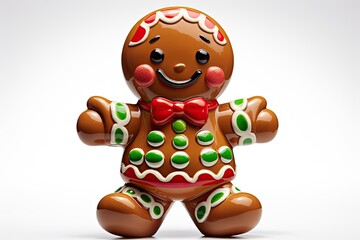 gingerbread man isolated on white