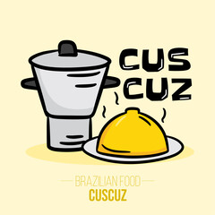 Cuscuz - cuscus coscos couscous - Brazilian food - nordeste food - obrazy, fototapety, plakaty