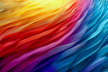 Colorful abstract wavy background. Generative AI.