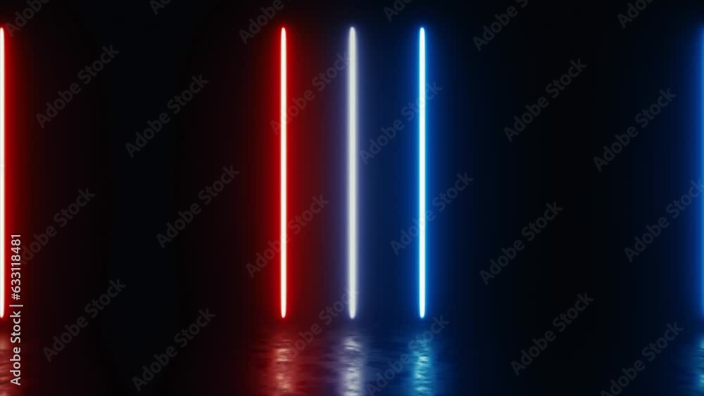 Aufkleber abstract neon background with colorful beams of light. futuristic studio concept with bright laser a