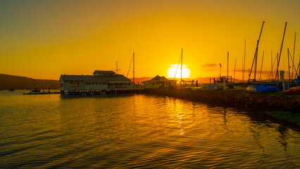 Fototapeta premium Knysna Waterfront, Western Cape, South Africa