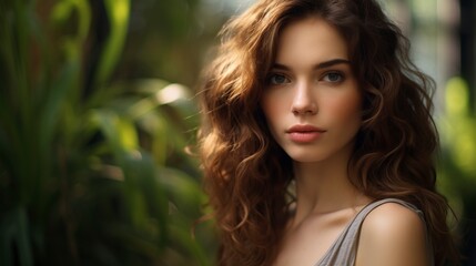 Naklejka premium woman of elegant and impressive beauty