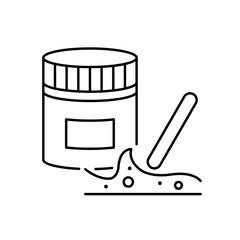 Waxing line icon. Depilation icon. Vector illustration