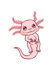 Cute Pink Kawaii Axolotl Lover Sweet Adorable Fish