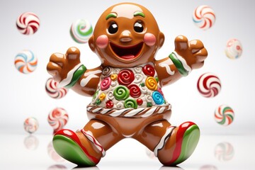 Obraz premium gingerbread man isolated on white