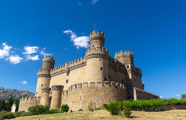New castle of Manzanares el Real (15th century). It was declared a Historic-Artistic Monument in 1931. Community of Madrid, Spain. © Nandi Estévez
