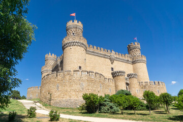 New castle of Manzanares el Real (15th century). It was declared a Historic-Artistic Monument in...