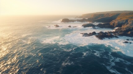 Beautiful Landscape with Sea and Rocks