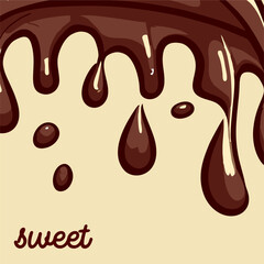 Sweet melted chocolate - Candy - bittersweet - Vanilla