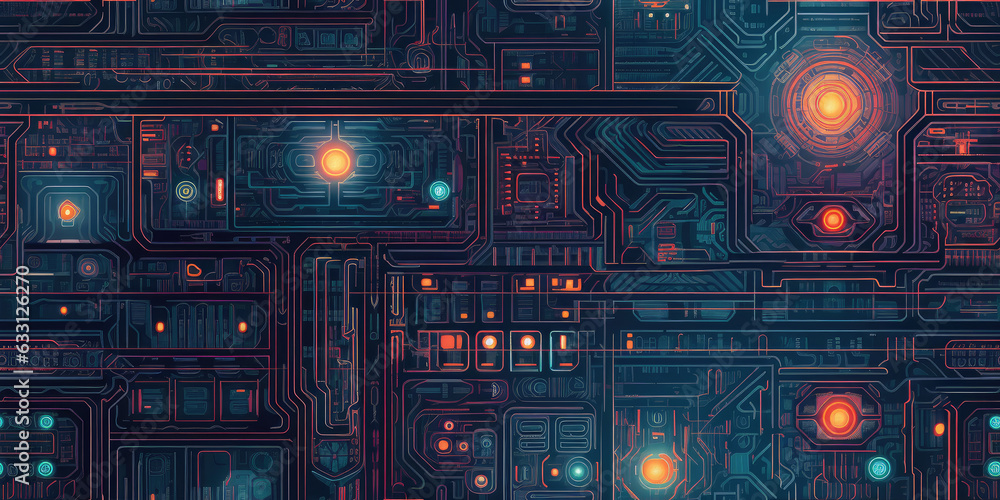 Poster a colorful background with shapes and colors - generative ai