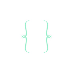 Brackets vector vintage curly typography icon