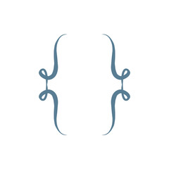 Brackets vector vintage curly typography icon