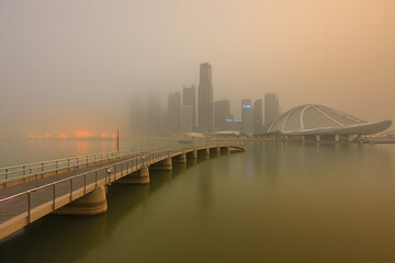 Singapore during a Thunderstorm - Generative AI