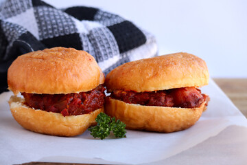South African Vetkoek, a traditional food made from deep fried dough and usually served with curry or jam