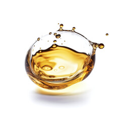 Oil drops. Serum droplet with air bubbles. Skincare gold drops