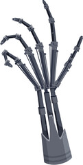 Cybernetic future artificial intelligence technology arm, robotic limb hi tech prosthesis. Vector future robot cyborg hand, bionic mechanical arm