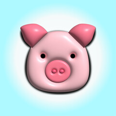 cute pig 3d