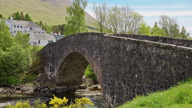 Historic stone Bridge of Orchy near to Glencoe, Scotland on the West Highland Way