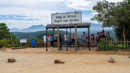 Map of Africa lookout point, Wilderness, Garden Route, Sourth Africa