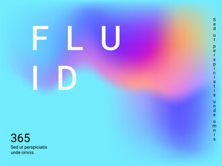 Liquid on colorful background. Bright mesh blurred pattern in pink, blue, green tones.