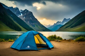 tent in the mountains