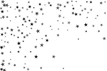 Star confetti. Silver casual confetti background. Bright design pattern.